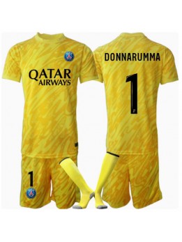 Paris Saint-Germain Gianluigi Donnarumma #1 Målvakt Replika Tredje Kläder Barn 2024-25 Kortärmad (+ byxor)